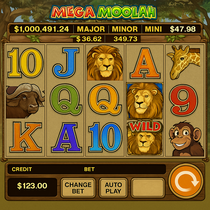 Rabona Casino - Mega Moolah Progressive Jackpot Slot by Microgaming